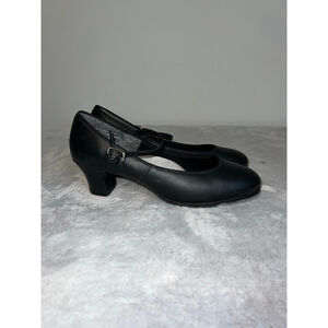 Women's Capezio Black Tap Dance Heels Size 7.5